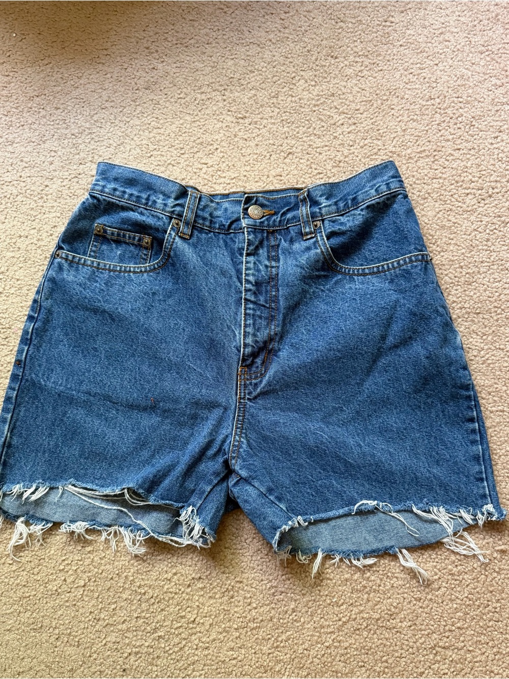Bill Blass High Waist Denim Jean Shorts w/ finge bottom Vintage Y2K 90's Size 6